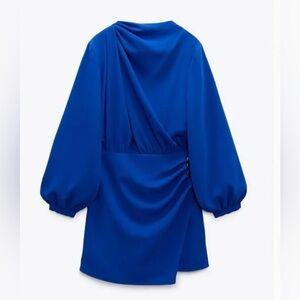 Zara Blue Short Wrap Jumpsuit Romper worn only once!